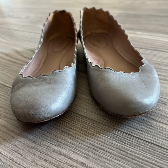 Chloe grey leather flats - Picture 2 of 4